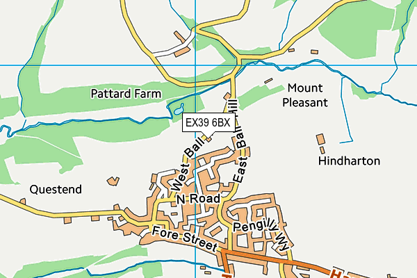 EX39 6BX map - OS VectorMap District (Ordnance Survey)