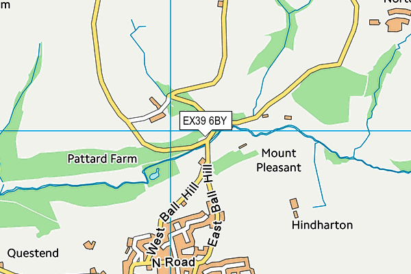 EX39 6BY map - OS VectorMap District (Ordnance Survey)