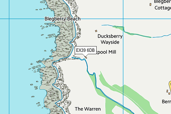 EX39 6DB map - OS VectorMap District (Ordnance Survey)