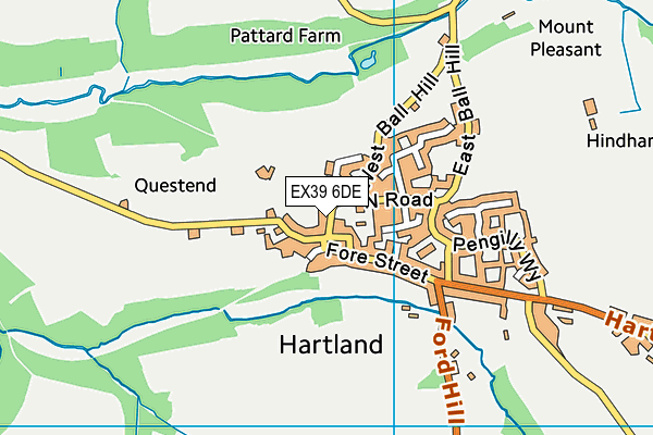 Hartland Playing Field map (EX39 6DE) - OS VectorMap District (Ordnance Survey)