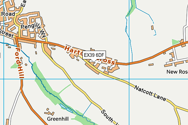 EX39 6DF map - OS VectorMap District (Ordnance Survey)