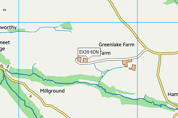 EX39 6DN map - OS VectorMap District (Ordnance Survey)