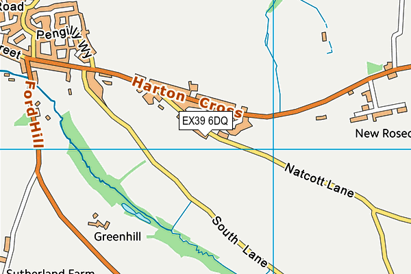 EX39 6DQ map - OS VectorMap District (Ordnance Survey)