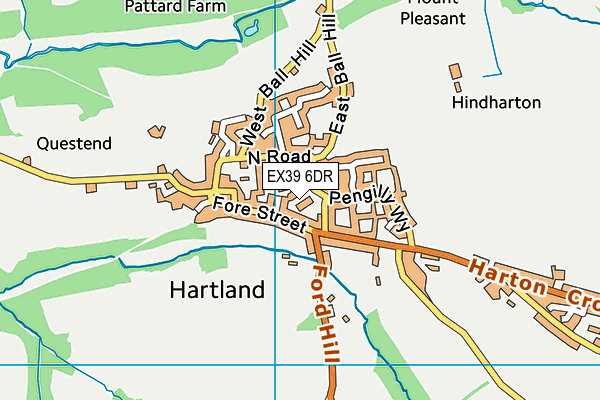 EX39 6DR map - OS VectorMap District (Ordnance Survey)