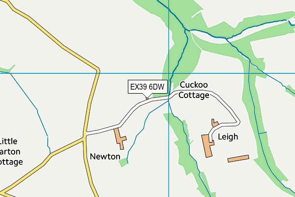 EX39 6DW map - OS VectorMap District (Ordnance Survey)