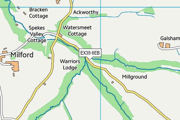 EX39 6EB map - OS VectorMap District (Ordnance Survey)