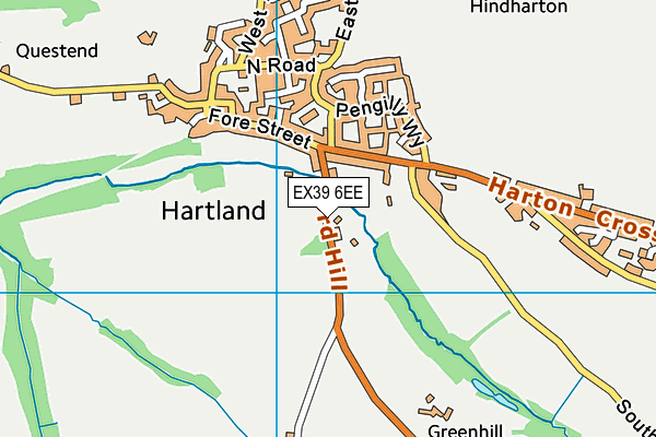 EX39 6EE map - OS VectorMap District (Ordnance Survey)