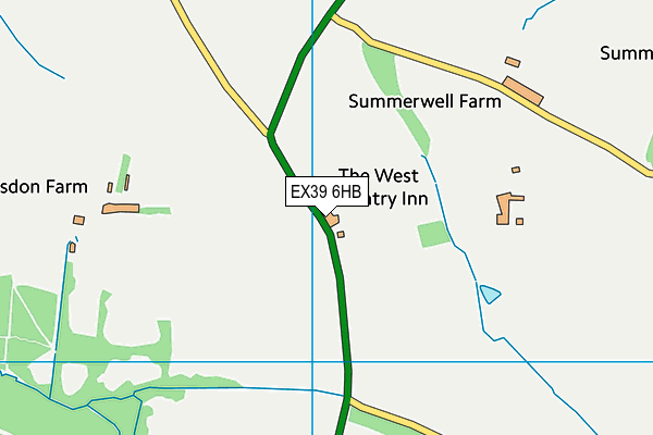 EX39 6HB map - OS VectorMap District (Ordnance Survey)