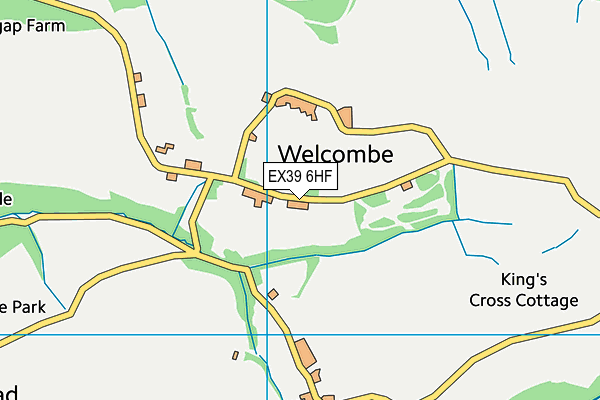 EX39 6HF map - OS VectorMap District (Ordnance Survey)