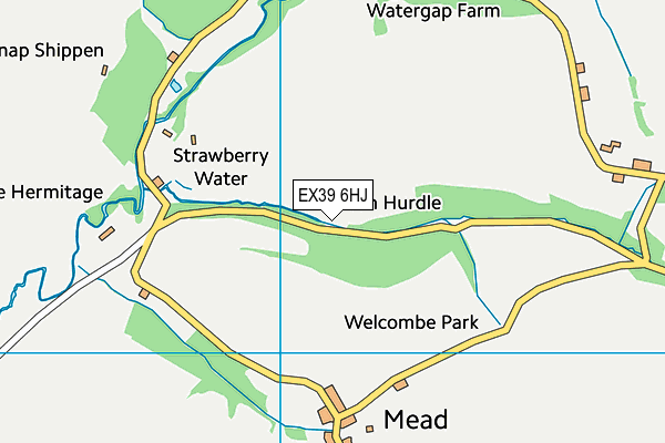 EX39 6HJ map - OS VectorMap District (Ordnance Survey)