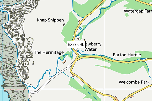EX39 6HL map - OS VectorMap District (Ordnance Survey)