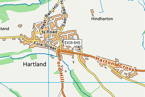 EX39 6HS map - OS VectorMap District (Ordnance Survey)