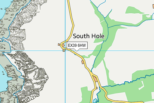 EX39 6HW map - OS VectorMap District (Ordnance Survey)