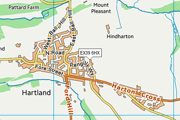 EX39 6HX map - OS VectorMap District (Ordnance Survey)