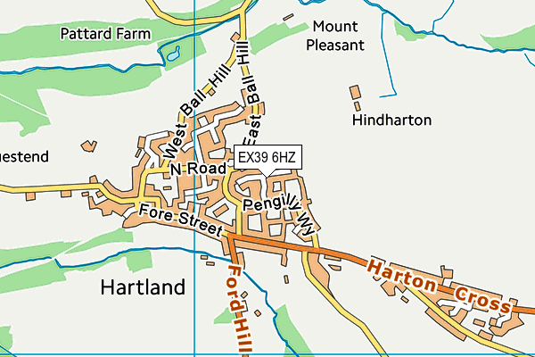 EX39 6HZ map - OS VectorMap District (Ordnance Survey)