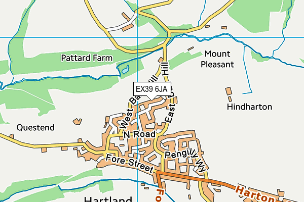 EX39 6JA map - OS VectorMap District (Ordnance Survey)