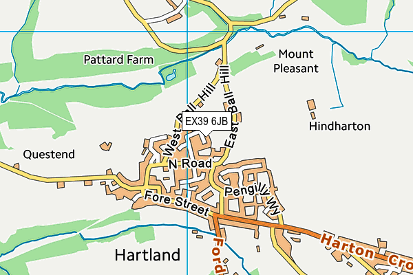 EX39 6JB map - OS VectorMap District (Ordnance Survey)