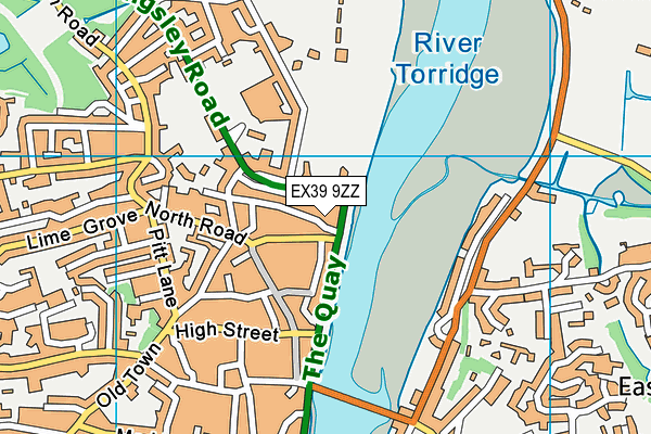 EX39 9ZZ map - OS VectorMap District (Ordnance Survey)