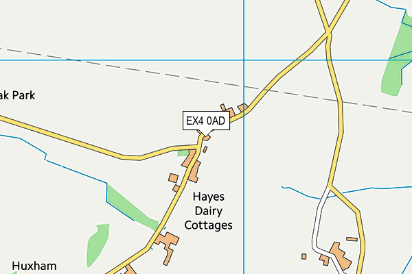 EX4 0AD map - OS VectorMap District (Ordnance Survey)