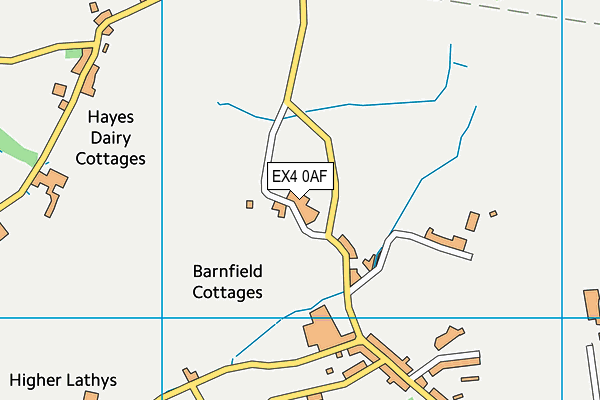 EX4 0AF map - OS VectorMap District (Ordnance Survey)