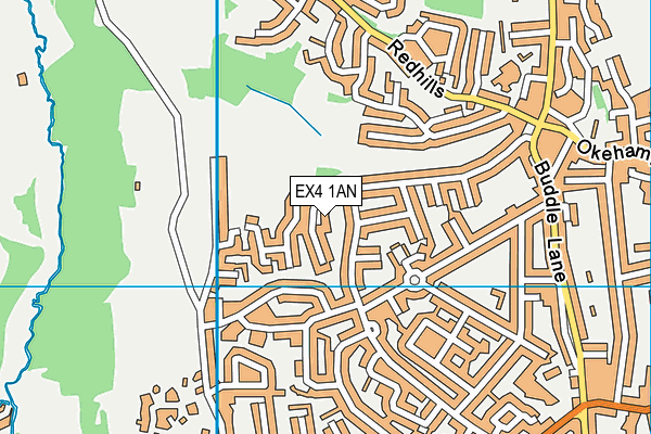 EX4 1AN map - OS VectorMap District (Ordnance Survey)
