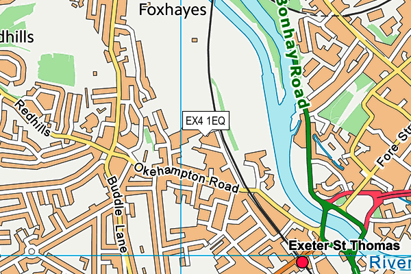 EX4 1EQ map - OS VectorMap District (Ordnance Survey)