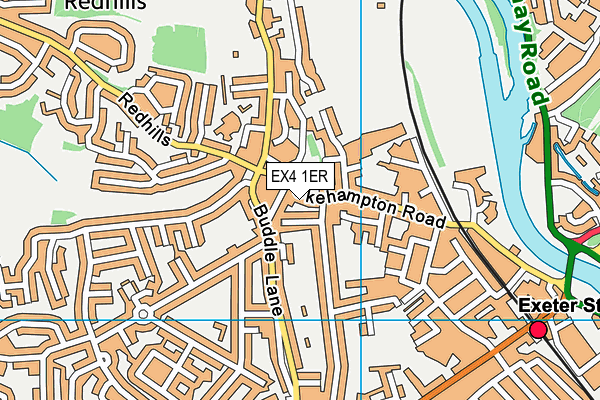 EX4 1ER map - OS VectorMap District (Ordnance Survey)