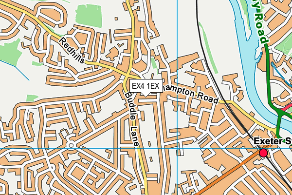 EX4 1EX map - OS VectorMap District (Ordnance Survey)