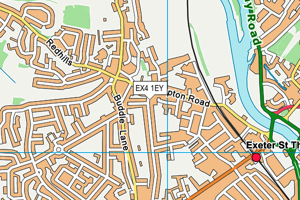 EX4 1EY map - OS VectorMap District (Ordnance Survey)