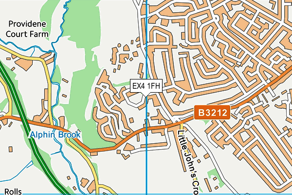 EX4 1FH map - OS VectorMap District (Ordnance Survey)