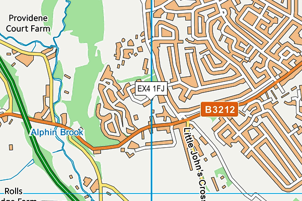 EX4 1FJ map - OS VectorMap District (Ordnance Survey)