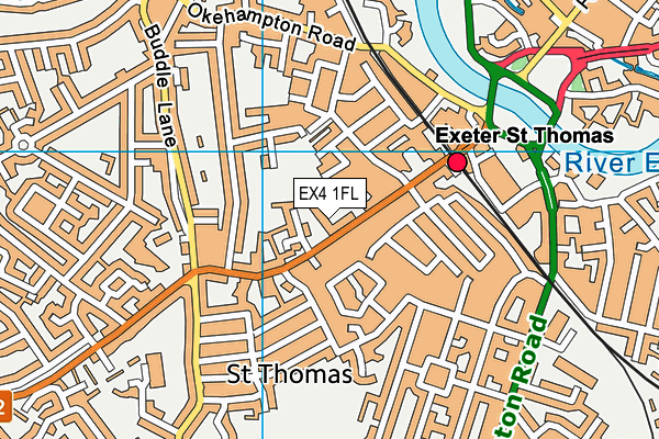 EX4 1FL map - OS VectorMap District (Ordnance Survey)