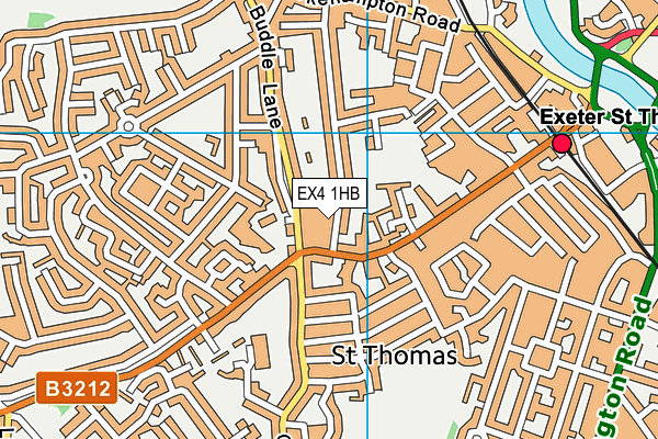 EX4 1HB map - OS VectorMap District (Ordnance Survey)