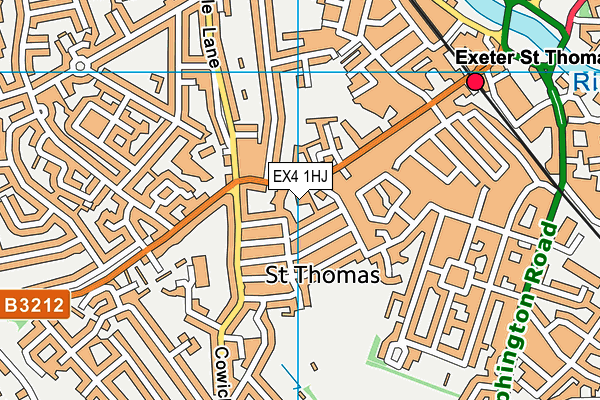 EX4 1HJ map - OS VectorMap District (Ordnance Survey)