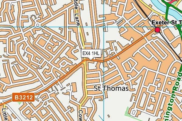 EX4 1HL map - OS VectorMap District (Ordnance Survey)