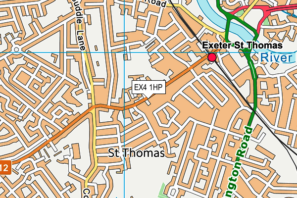 EX4 1HP map - OS VectorMap District (Ordnance Survey)