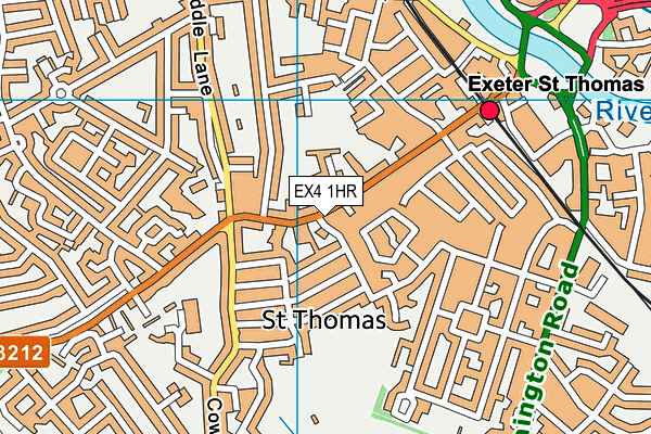 EX4 1HR map - OS VectorMap District (Ordnance Survey)