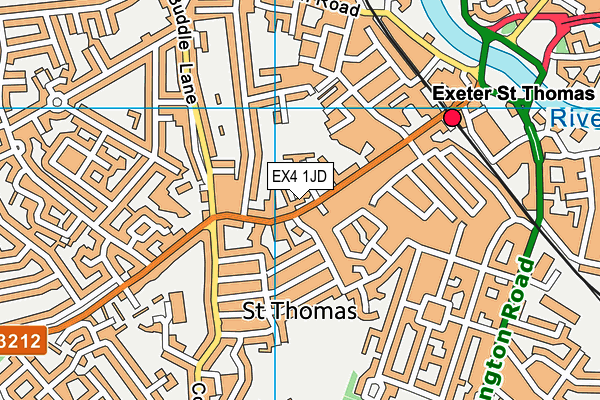 EX4 1JD map - OS VectorMap District (Ordnance Survey)