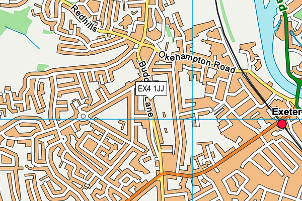 EX4 1JJ map - OS VectorMap District (Ordnance Survey)
