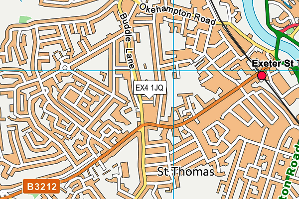 EX4 1JQ map - OS VectorMap District (Ordnance Survey)