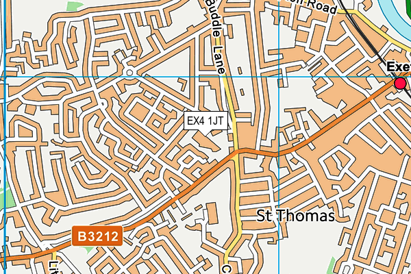 EX4 1JT map - OS VectorMap District (Ordnance Survey)