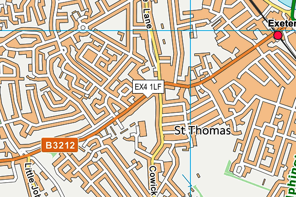 EX4 1LF map - OS VectorMap District (Ordnance Survey)