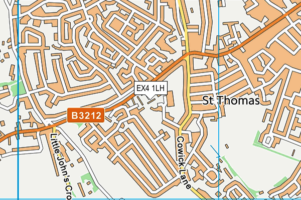 EX4 1LH map - OS VectorMap District (Ordnance Survey)