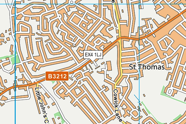 EX4 1LJ map - OS VectorMap District (Ordnance Survey)