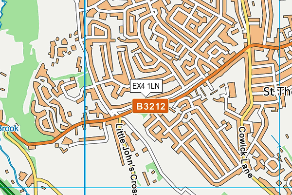 EX4 1LN map - OS VectorMap District (Ordnance Survey)