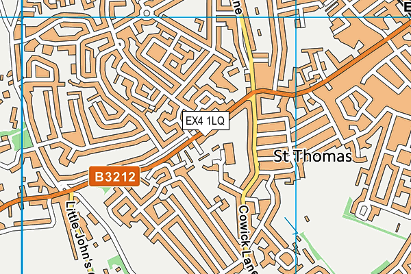 EX4 1LQ map - OS VectorMap District (Ordnance Survey)
