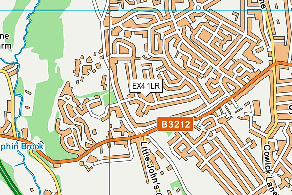 EX4 1LR map - OS VectorMap District (Ordnance Survey)