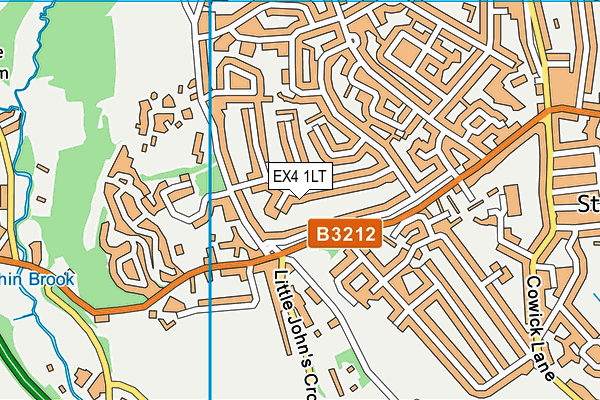 EX4 1LT map - OS VectorMap District (Ordnance Survey)