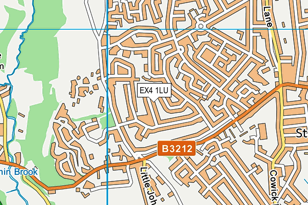 EX4 1LU map - OS VectorMap District (Ordnance Survey)