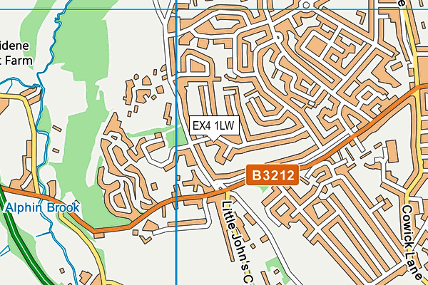 EX4 1LW map - OS VectorMap District (Ordnance Survey)